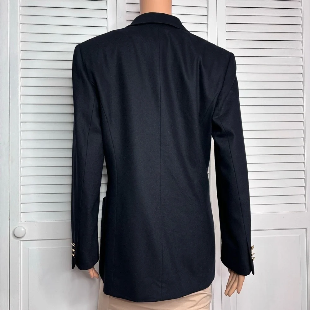 BURBERRYS Navy Blue Vintage Blazer Size 8 - Picture 8 of 9